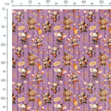 Tissu - Cirque vibrant sur fond violet