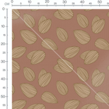 Tissu - Amandes beige sur brun