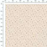 Tissu - Fleurs délicates beige