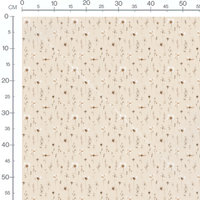 Tissu - Fleurs délicates beige