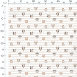 Tissu - Animaux de ferme pastel rayé