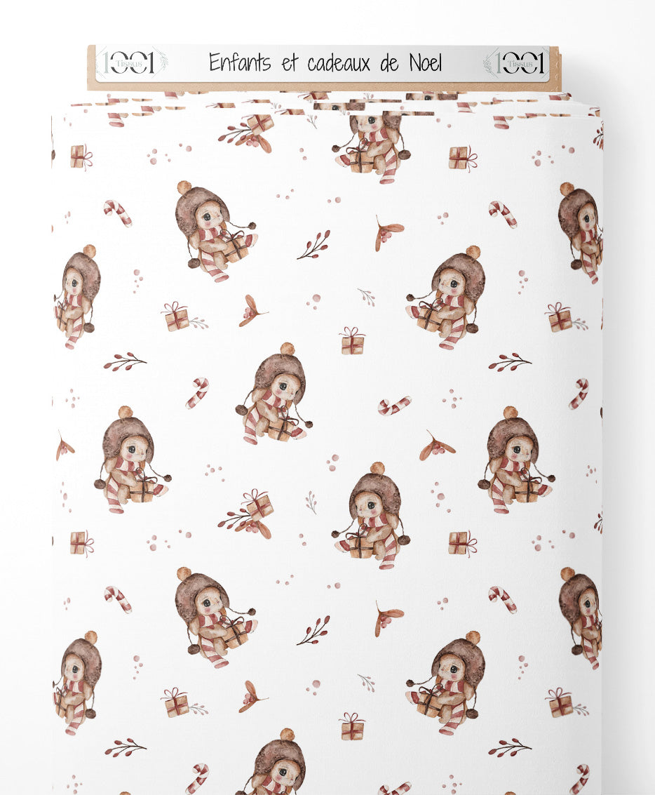 Tissu - Enfants et cadeaux de Noël