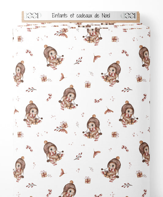 Tissu - Enfants et cadeaux de Noël
