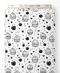 Tissu - Tissu Cupcake Doodle