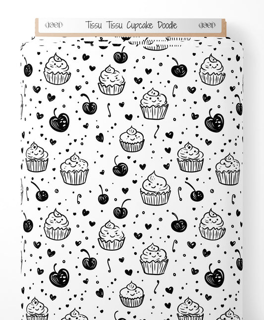 Tissu - Tissu Cupcake Doodle