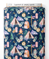 Tissu - Équipement de camping aquarelle
