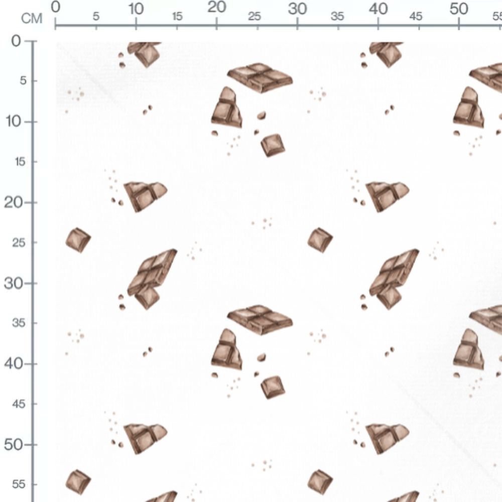 Tissu - Morceaux de chocolat