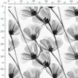 Tissu - Tissu Fleur Xray Blanc Gris