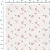 Tissu - Fleurs roses sur fond clair
