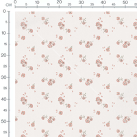 Tissu - Fleurs roses sur fond clair