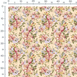 Tissu - Fleurs roses et violettes 2