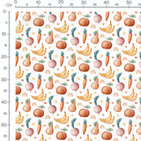 Tissu - Petites citrouilles orange