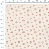 Tissu - Fleurs roses et branches vertes 2
