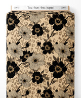 Tissu - fleurs fines leopard