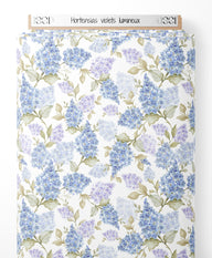 Tissu - Hortensias violets lumineux