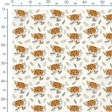 Tissu - Têtes d'animaux sur beige 2