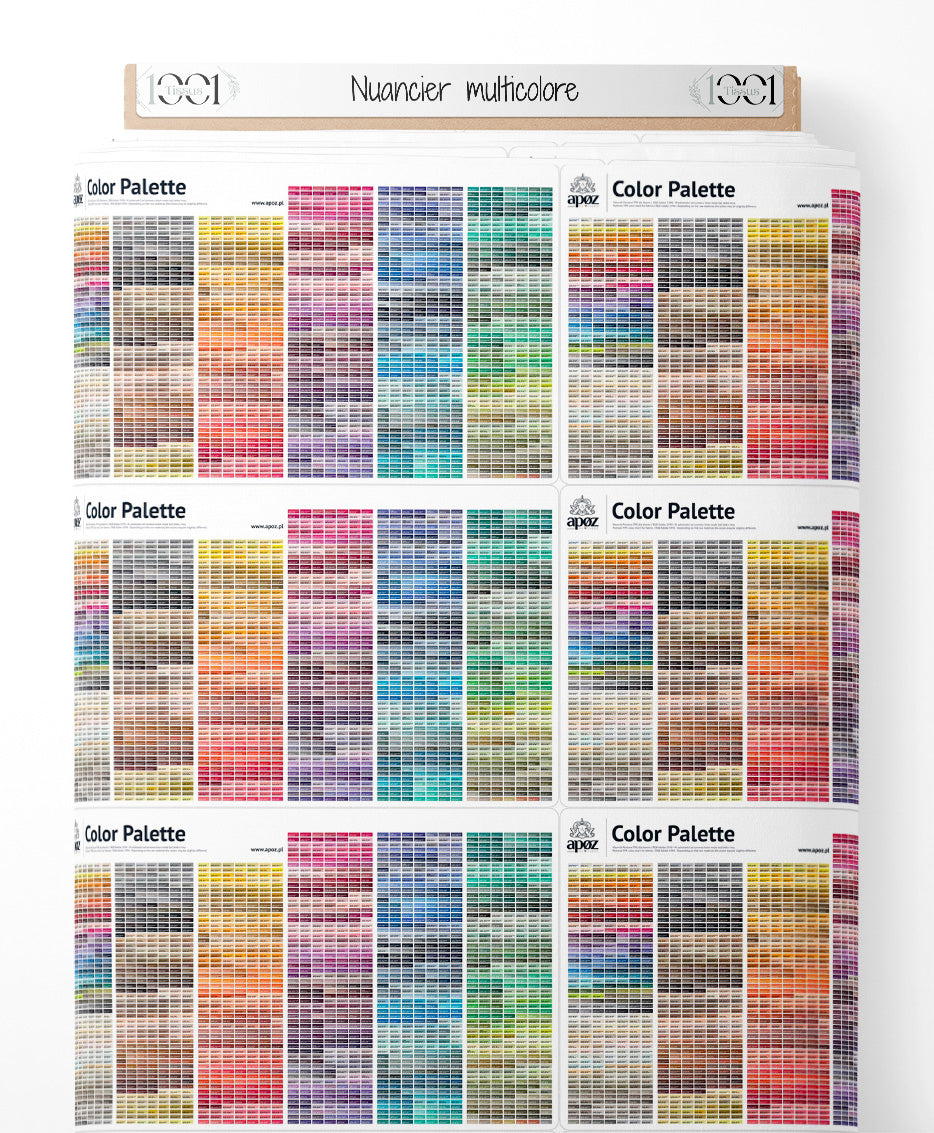 Tissu - Nuancier multicolore