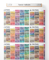 Tissu - Nuancier multicolore