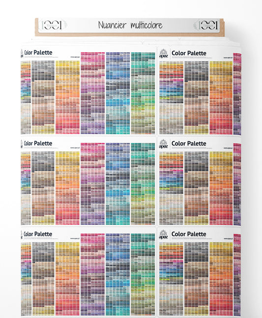 Tissu - Nuancier multicolore