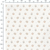 Tissu - Chouettes écharpes fond blanc