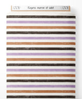 Tissu - Rayures marron et violet