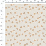 Tissu - Bretzels bruns et éclaboussures