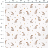 Tissu - Lapins et poussins festifs