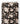 Tissu - Fleurs beige sur noir