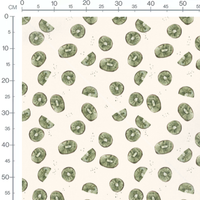 Tissu - Kiwi vert sur beige