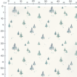 Tissu - Sapin aquarelle fond clair