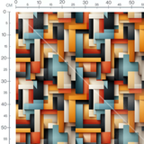 Tissu - Blocs Superposés Colorés