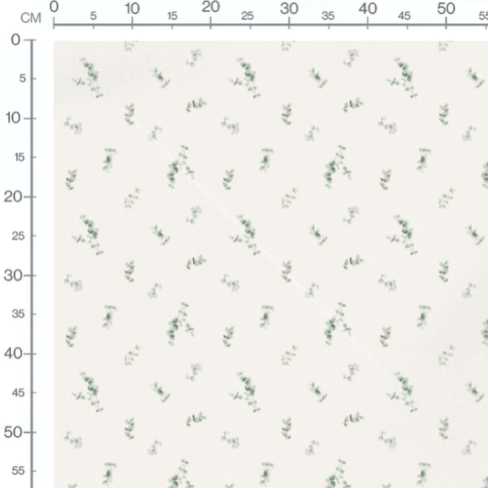 Tissu - Petites branches d'eucalyptus