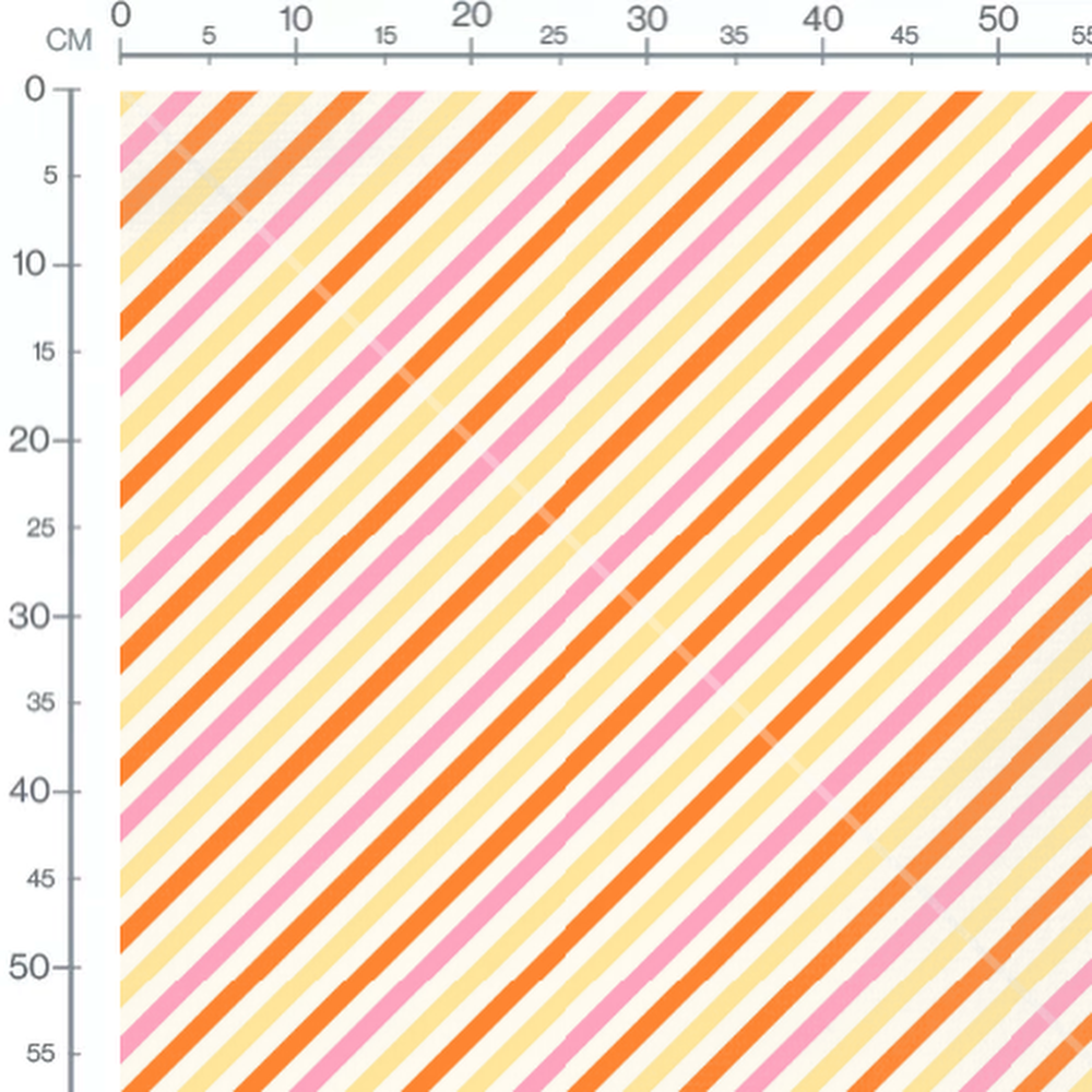 Tissu - Rayures diagonales multicolores