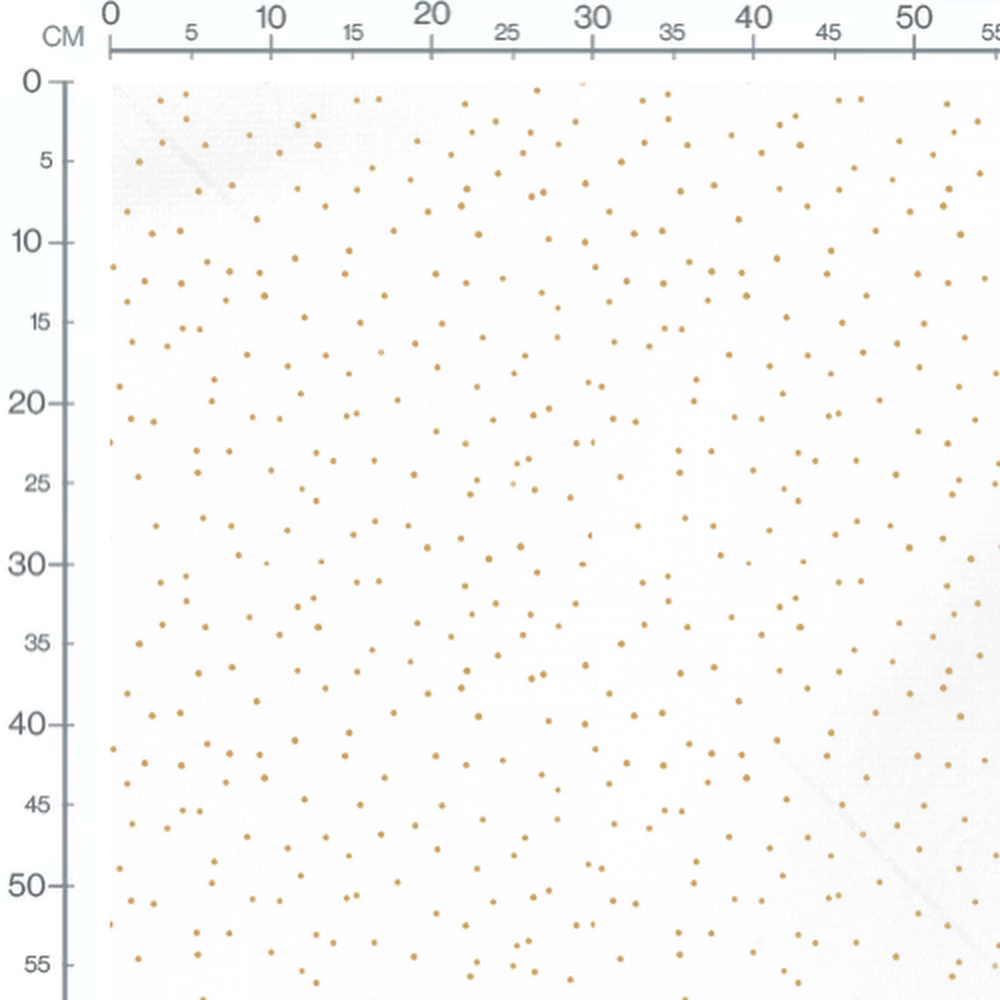 Tissu - Pois dorés sur blanc