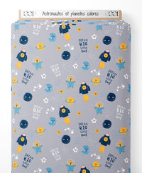 Tissu - Astronautes et planètes colorés