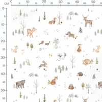 Tissu - Animaux doux en forêt