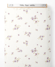 Tissu - Petites fleurs violettes