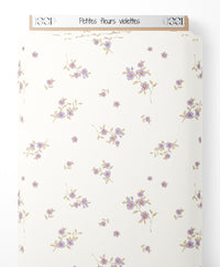 Tissu - Petites fleurs violettes