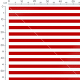Tissu - Rayures rouges vives sur blanc