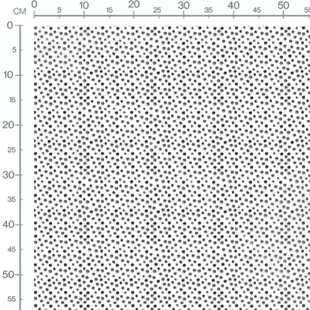 Tissu - Pois noirs texturés sur blanc