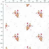 Tissu - Cornets avec chocolat et crème