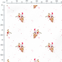 Tissu - Cornets avec chocolat et crème