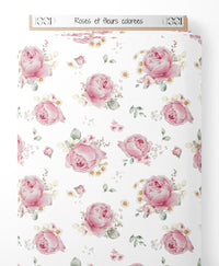 Tissu - Roses et fleurs colorées