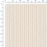 Tissu - Fleurs et feuilles beige
