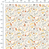 Tissu - Ours et lapins sur fond blanc