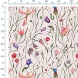 Tissu - Fleurs pastel sur fond clair 2