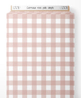 Tissu - Carreaux rose pâle simple