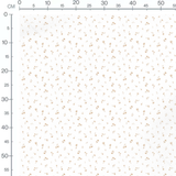 Tissu - Fleurs et tiges beige clair