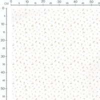 Tissu - Fleurs et tiges beige clair