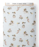Tissu - Enfants et renards célestes